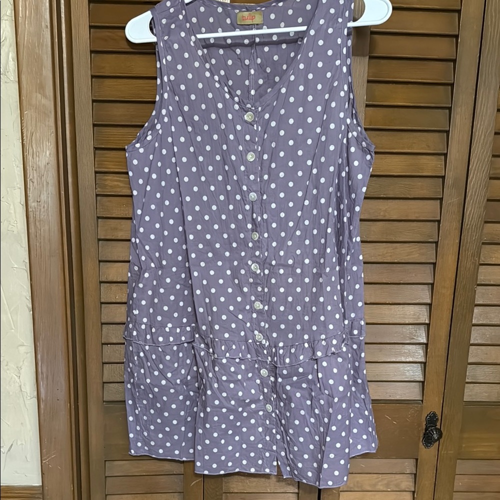 Purple Sleeveless Peplum Blouse